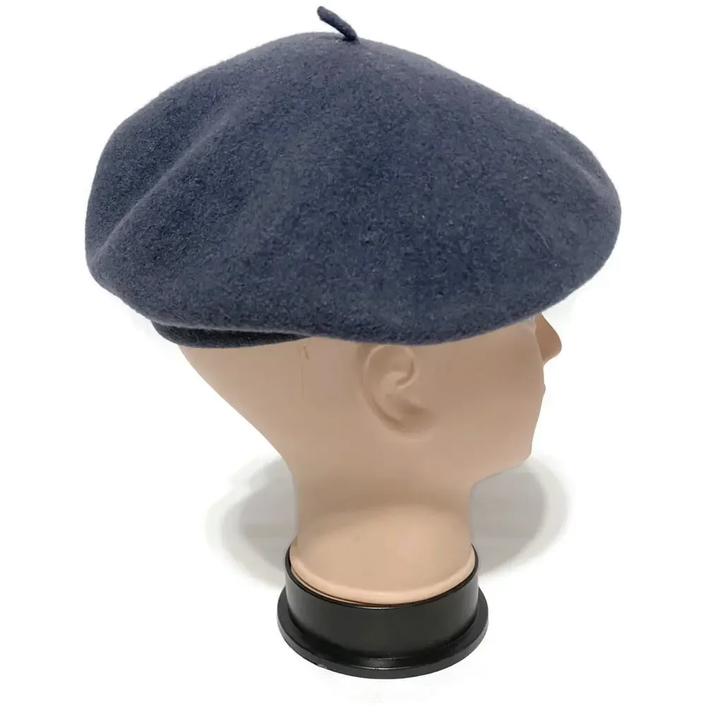 Kangol French Basque Beret Hat Grey Wool Felt Made in England